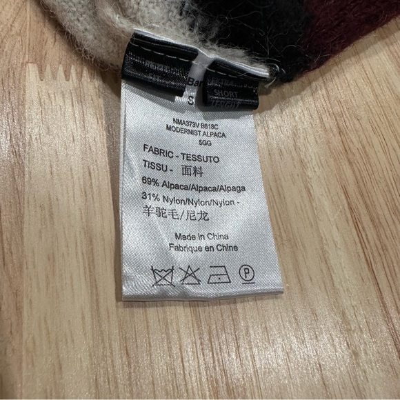 Neil Barrett burgundy colorblock "Modernist Alpaca" mohair sweater size small - Picture 4 of 6